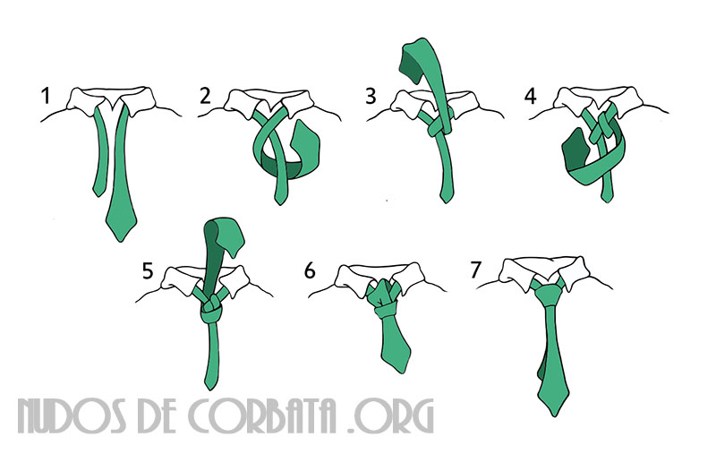 Nudo de corbata semi windsor